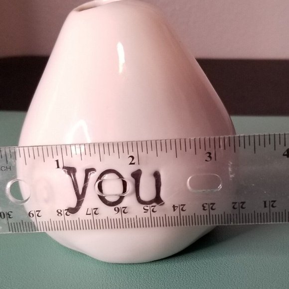 Small Modern Irregular Abstract Single Flower Desk Vase "You" Ceramic Pottery - Picture 8 of 8